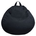 Pouf poire dhoussable noir 80 x 70 cm