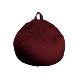 Pouf poire gant xxl tissu effet lin - 120x150 cm - prune