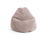 Pouf poire grand confort xl velours grosse cote rose 70x110 cm