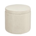 Pouf de rangement blanc cassé d42 Pouf de rangement blanc cassé d42