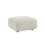 Pouf, repose - pieds pour canap 2 places bouclette blanche
