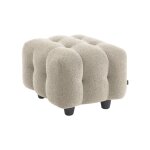 Pouf, repose - pieds pour canapé 2 place bouclette texturée beige Pouf, repose - pieds pour canapé 2 place bouclette texturée beige