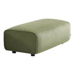 Pouf, repose - pieds pour canap d'angle 2 places velours ctel vert