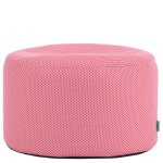 Pouf repose - pieds rond gaming en maille performante rose clair