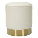 Pouf rond en simili cuir 36x39 cm