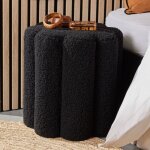 Pouf en tissu bouclette 38x40 cm