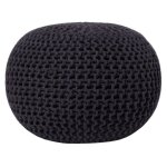 Pouf en tissu noir 50x35cm