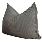 Pouf velours ctel dhoussable gris fonc 180 x 140 cm