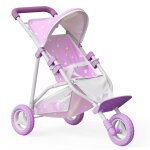 Poussette jogging pour poupe, 54cm, purpura