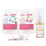 Prparation barbe  papa rose & bleu + 1 poudre alimentaire irise