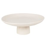 Prsentoir  gteau en cramique beige