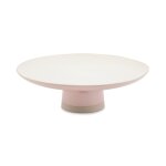 Prsentoir  gteaux rond en grs rose et blanc
