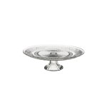 Prsentoir  gteau / tarte sur pied rond en verre romance - 25x25x8cm