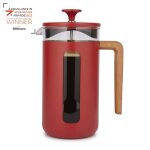 Presse  caf en verre rouge 1l