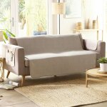 Protge canap en polyester beige 190x200cm