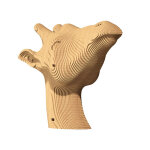 Puzzle 3d girafe en carton naturel
