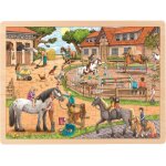 Puzzle centre questre en bois 40x30 cm