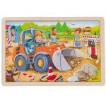 Puzzle chantier 24 pcs en bois multicolore 40x30 cm