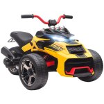 Quad lectrique enfants 12v, 3 roues 2 moteurs lecteur mp3 jaune