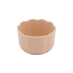 Ramequin en grs rose et bords onduls  9 cm