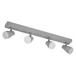 Rampe led spot lumineuse en pvc gris, 60cm