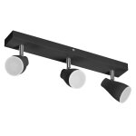 Rampe led spot lumineuse en pvc noir, 43cm
