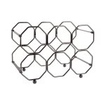 Range bouteilles en mtal pliable gris fum