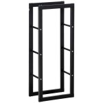 Range bches design contemporain rectangulaire h100 cm mtal noir