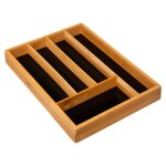 Range - couverts bambou 5 compartiments noir Range - couverts bambou 5 compartiments noir