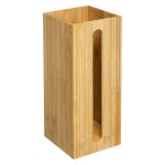 Rangement stock rouleaux papier toilette en bambou - 14. 5x14. 5x36cm