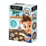 Recharge atelier gravure bois et mtal gris 14x10x4 cm