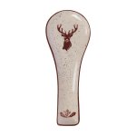 Repose cuillre rouge en cramique