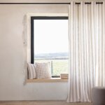 Rideau 100% coton larges rayures lourmarin beige 140x260 cm Rideau 100% coton larges rayures lourmarin beige 140x260 cm