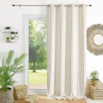 Rideau 100% coton à rayures beige lourmarin beige 140x260 cm Rideau 100% coton à rayures beige lourmarin beige 140x260 cm