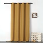 Rideau en 100% lin libeccio jaune curry 135x255 cm