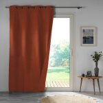 Rideau 100% occultant en microfibre polyester terracotta 140x260 cm Rideau 100% occultant en microfibre polyester terracotta 140x260 cm