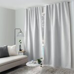 Rideau 100% occultant  pattes caches blanc 140x240cm