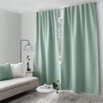 Rideau 100% occultant  pattes caches cladon 140x240cm