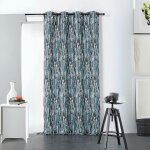 Rideau d'ameublement aux impressions abstraites polyester bleu 135x240