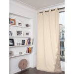 Rideau anti - ondes et occultant ?illet beige mc634 130x260 Rideau anti - ondes et occultant ?illet beige mc634 130x260