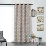Rideau art décoratif en jacquard polyester / jacquard beige 140x245 cm Rideau art décoratif en jacquard polyester / jacquard beige 140x245 cm