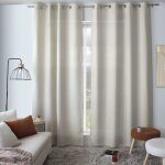Rideau aspect chenill cru 140 x 240 cm