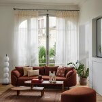 Rideau en coton blanc 150x280 cm