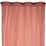 Rideau en coton rose 250x140cm