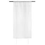 Rideau court  nouettes en lin cru  l'unit 60x120