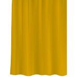 Rideau de douche plastique jaune avec 12 anneaux 180x200cm Rideau de douche plastique jaune avec 12 anneaux 180x200cm