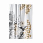 Rideau de douche polyester blanc 180x200cm