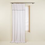Rideau effet lin blanc 200x300 cm