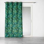 Rideau esprit jungle polyester bleu 260x140cm Rideau esprit jungle polyester bleu 260x140cm