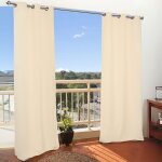 Rideau d'extrieur moondream en toile unie impermable polyester beige